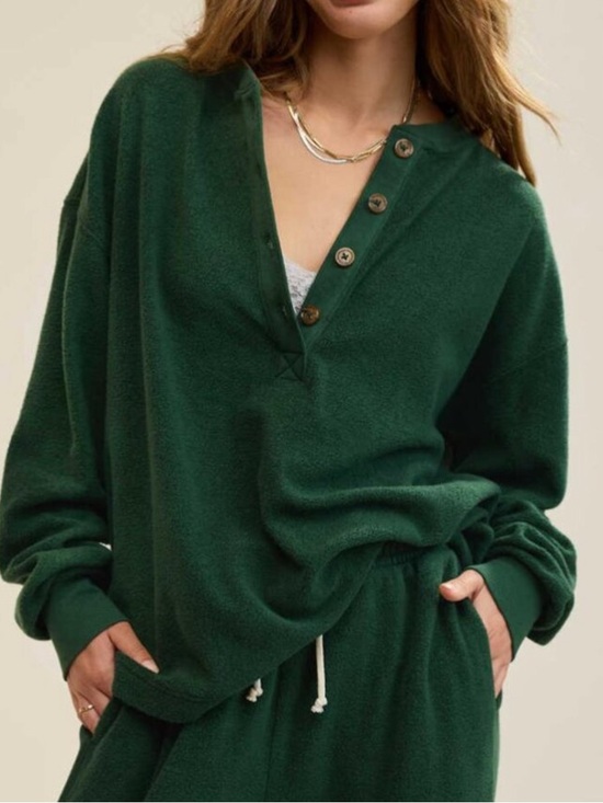 aerie Tops - Aerie Sherpa Henley sweatshirt